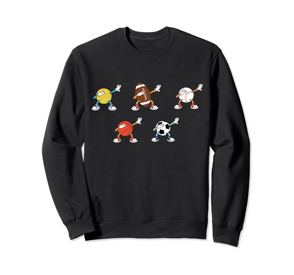 Dabbing Balls Baseball Soccer Sweatshirt - Minimalist Print Unisex