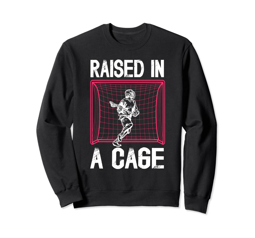 Raised Cage Lacrosse Sweatshirt - Casual Everyday Wear Men Women