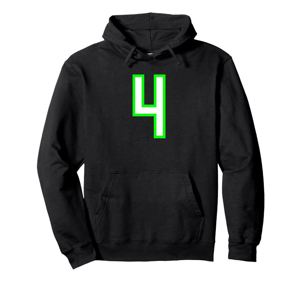 White Lime Sport Team 4 Hoodie - Minimalist Print for Adults