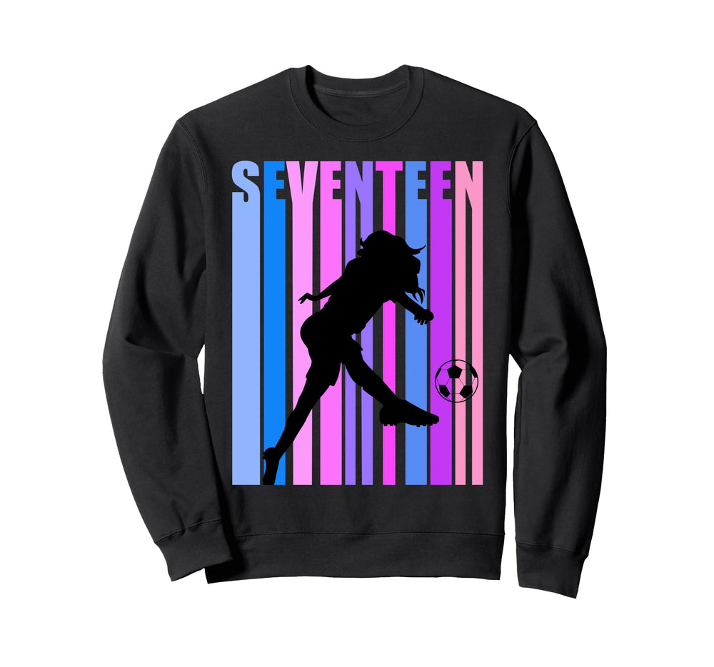 17Th Soccer Birthday Goals Score Sweatshirt - Minimalist Print Men Women