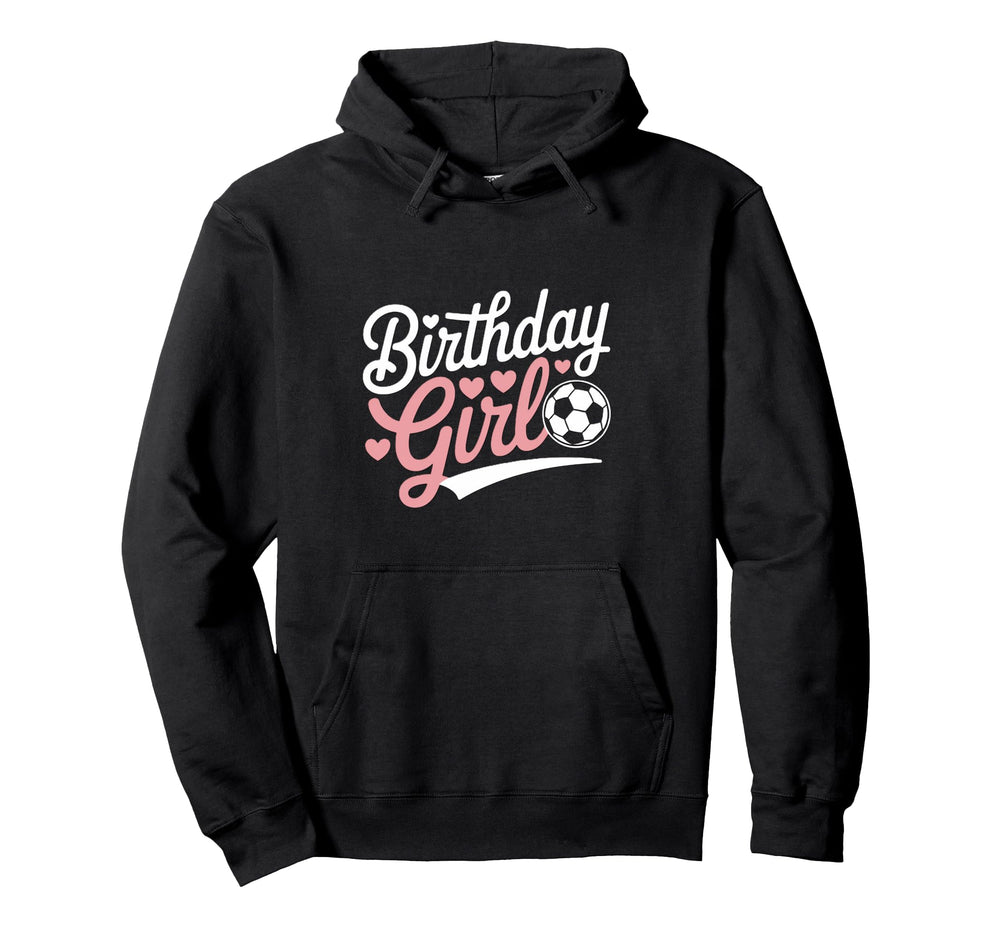 Birthday Soccer Hearts Fun Celebration Hoodie - Graphic Print Men Women
