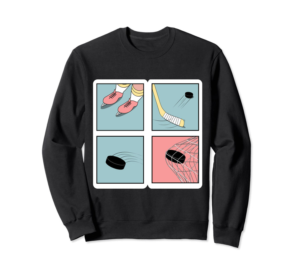 Ice Hockey Athlete Winter Sport Sweatshirt - Casual Everyday Wear Unisex