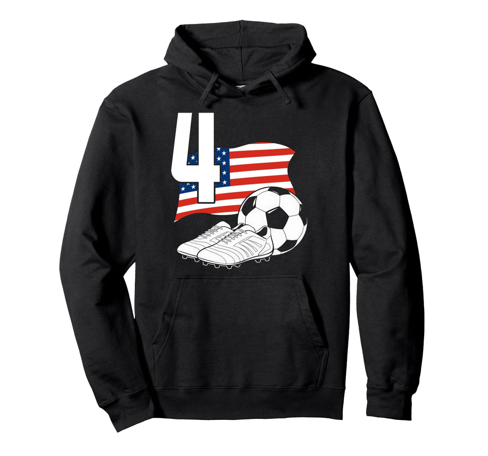 4 Soccer Birthday Gift Soccer Fan Hoodie - Unique Graphic for Adults