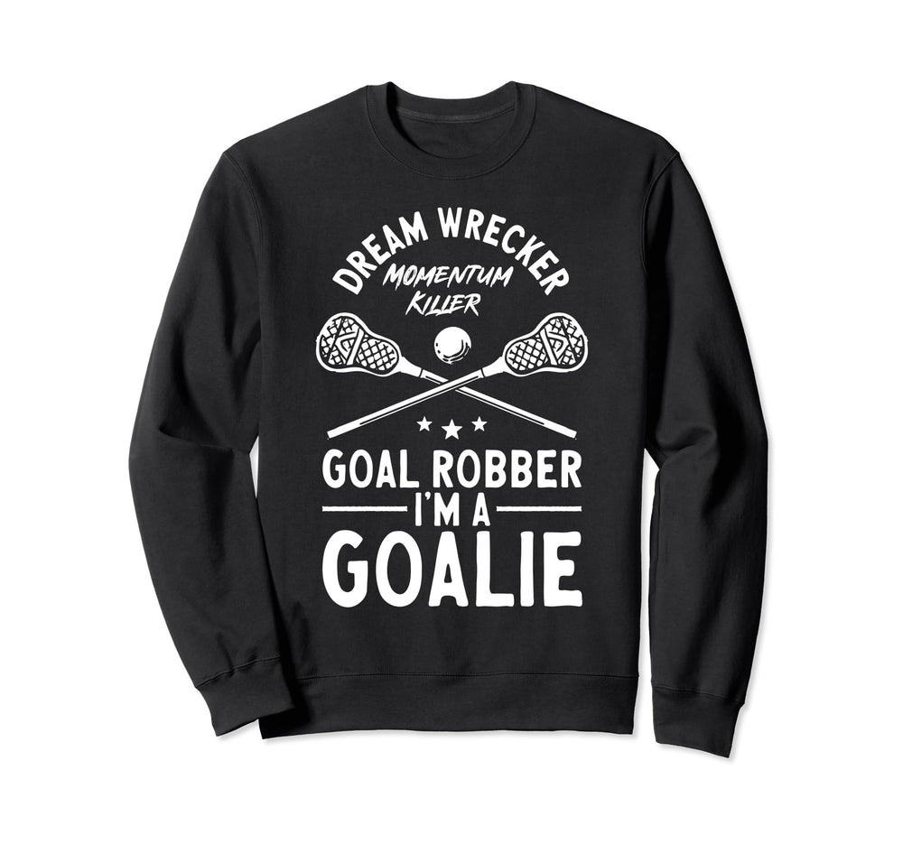 Lacrosse Goalie Lax Goalkeeper Sweatshirt - Minimalist Print for Adults
