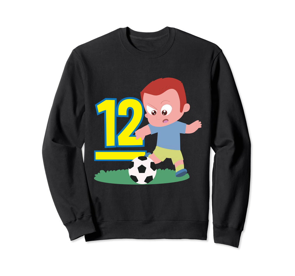 12Th Birthday 12 Years Soccer Sweatshirt - Unique Graphic for Adults