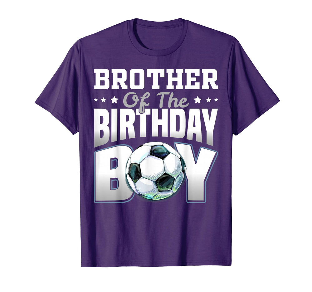 Brother Birthday Soccer Party Matching T-Shirt - Unique Graphic Men Women