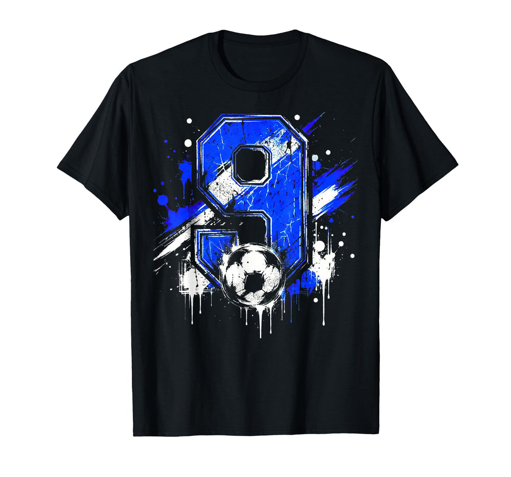 Its My 9Th Soccer Birthday 9 T-Shirt - Minimalist Print for Adults