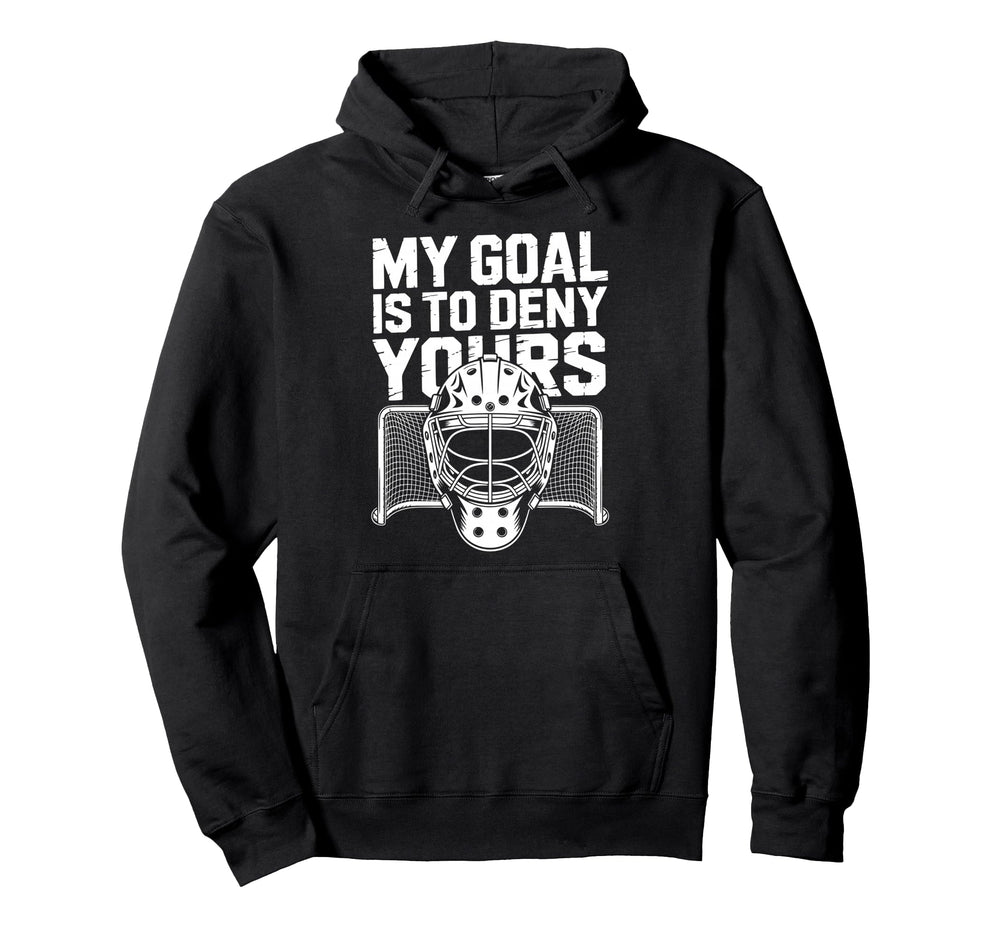 Ice Hockey Goalkeeper Goals Mask Hoodie - Novelty Apparel for Adults