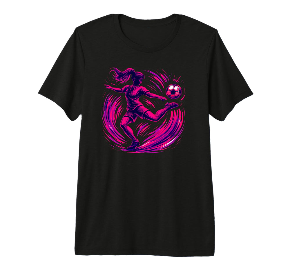 Soccer Striker Action Dynamic Sports T-Shirt - Aesthetic Graphic Men Women