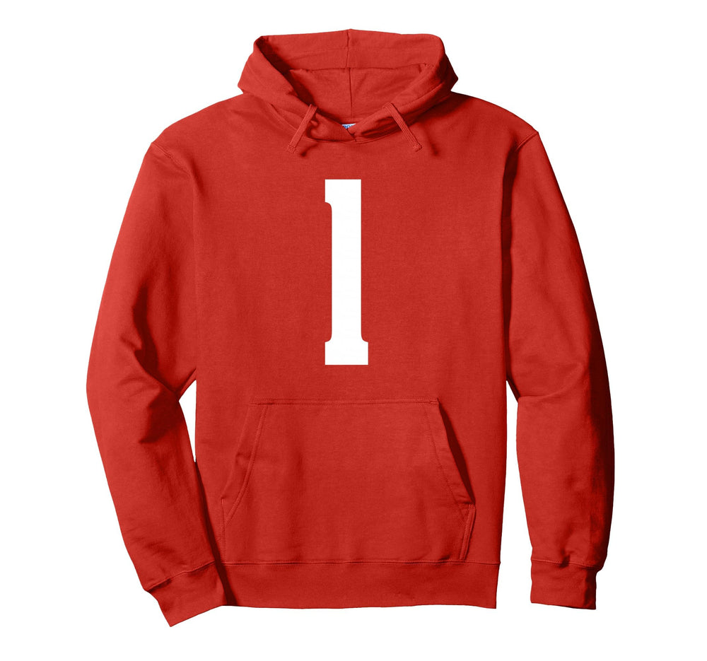 Number One 1 Sports Team Uniform Hoodie - Aesthetic Graphic for Adults