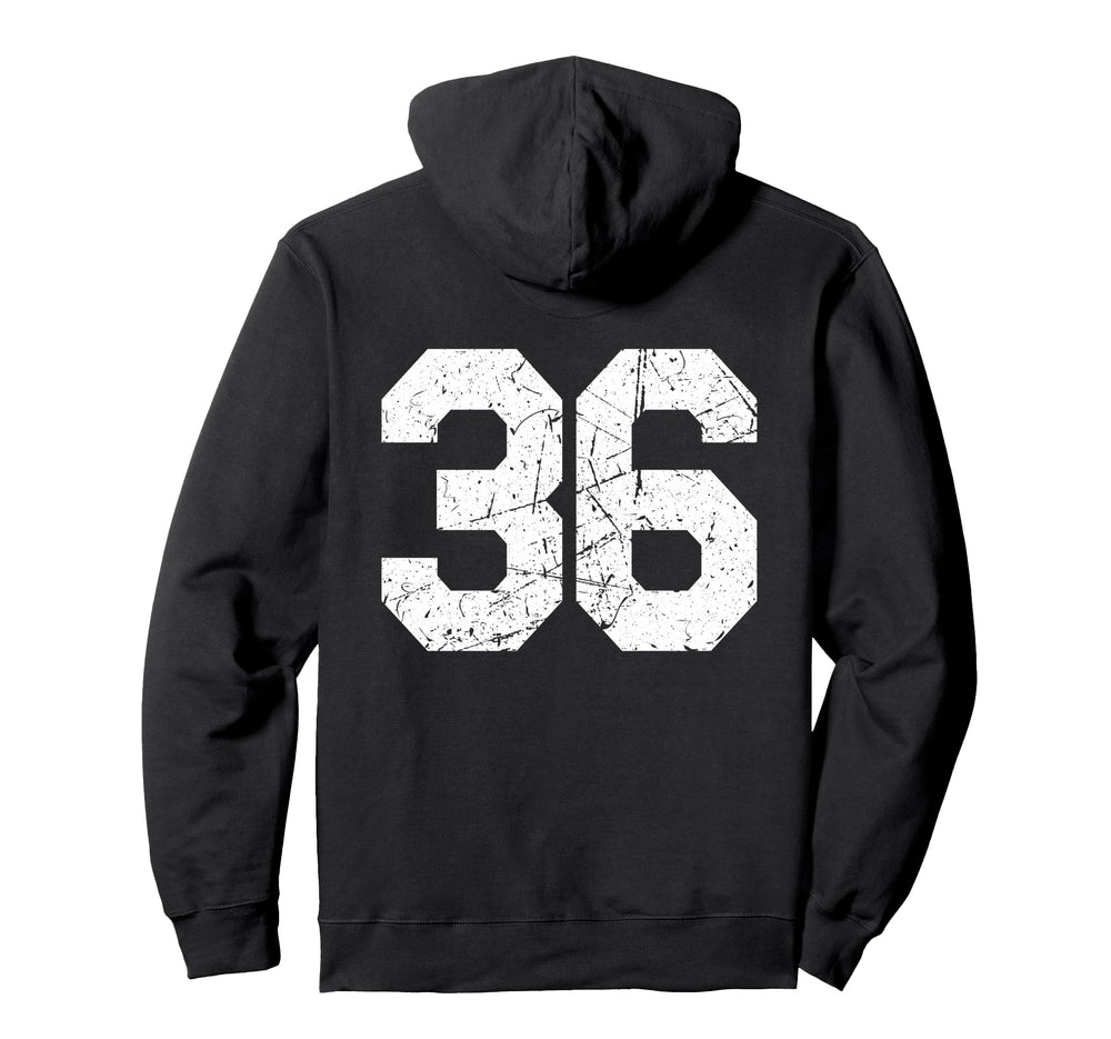 36 Jersey Uniform Varsity Sports Number Hoodie - Streetwear Style Unisex