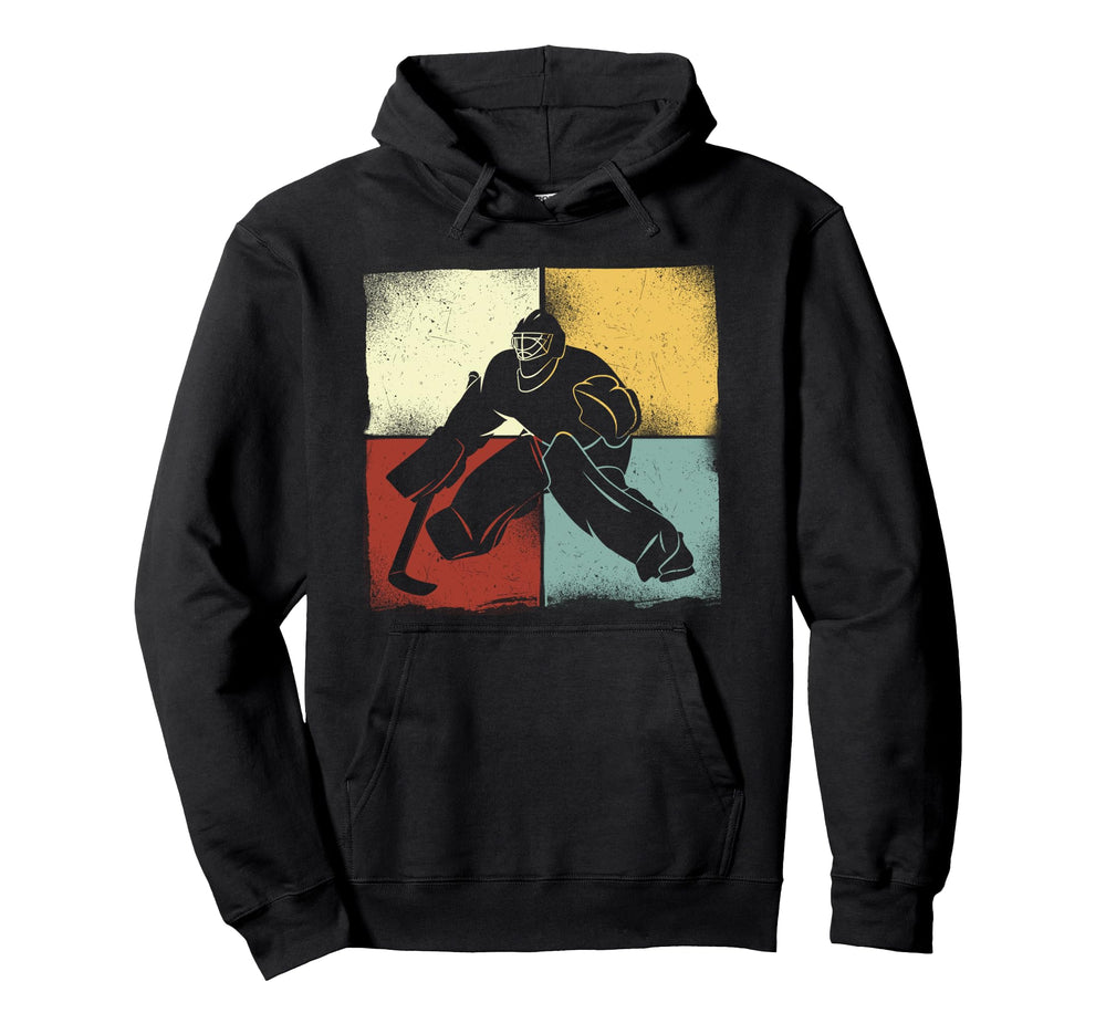 Ice Hockey Goalie Goalkeeper Hoodie - Minimalist Print for Adults