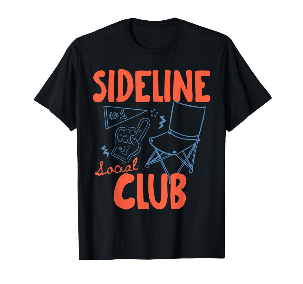 Sideline Social Club Baseball Soccer T-Shirt - Trendy Graphic for Adults