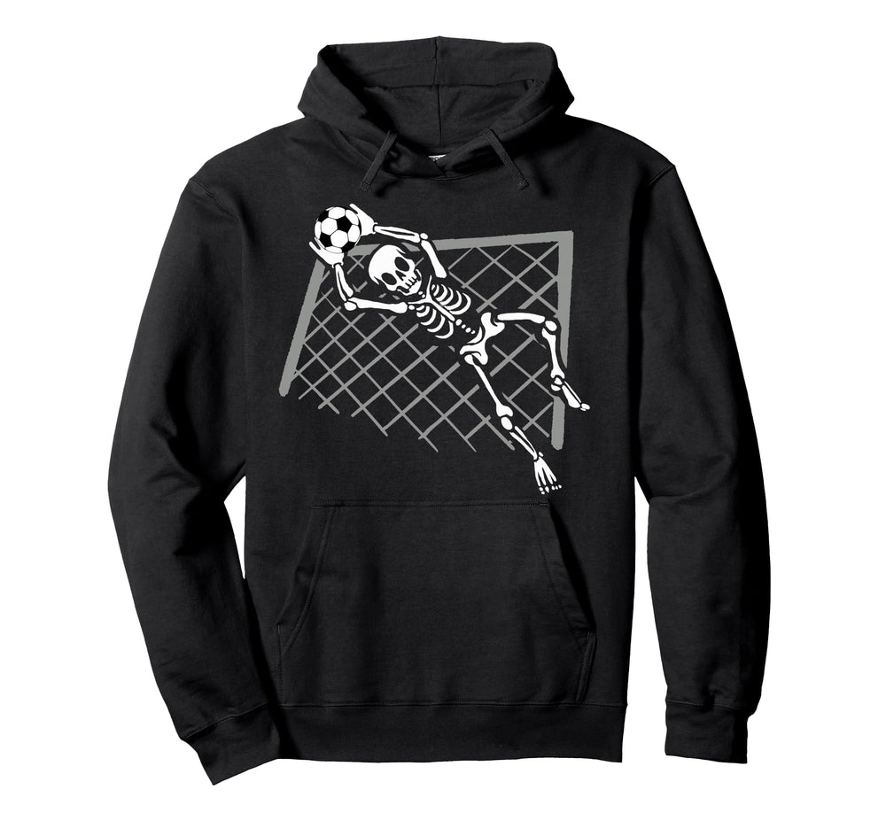 Skeleton Goalkeeper Soccer Goalie Sports Hoodie - Trendy Graphic Men Women