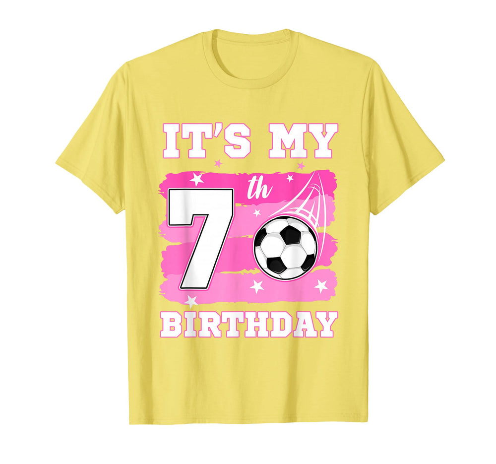 Its My 7Th Birthday Soccer Theme 7 T-Shirt - Streetwear Style Men Women