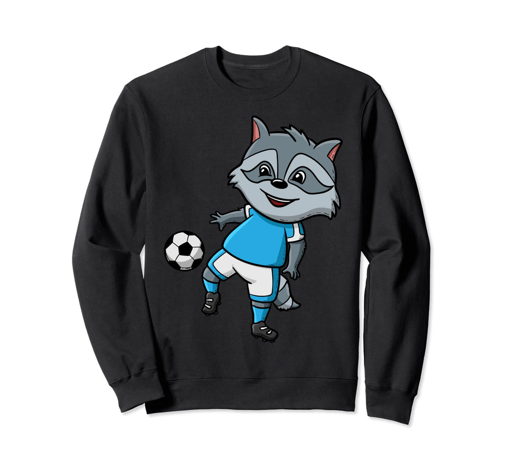 Raccoon Whisperer Goalkeeper Striker Sweatshirt - Graphic Print for Adults