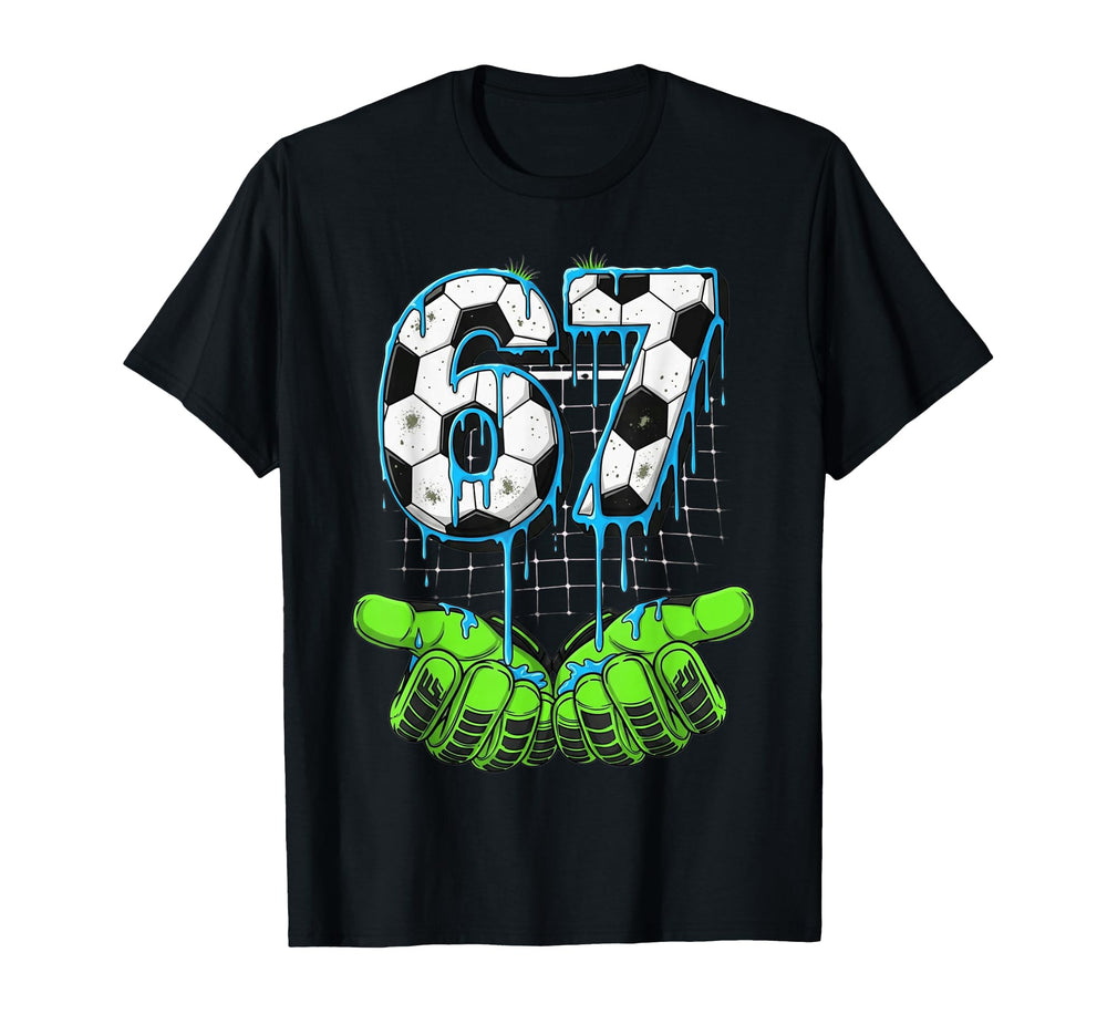 Soccer 67 Six Seven Funny Gen T-Shirt - Fun Novelty Design for Adults