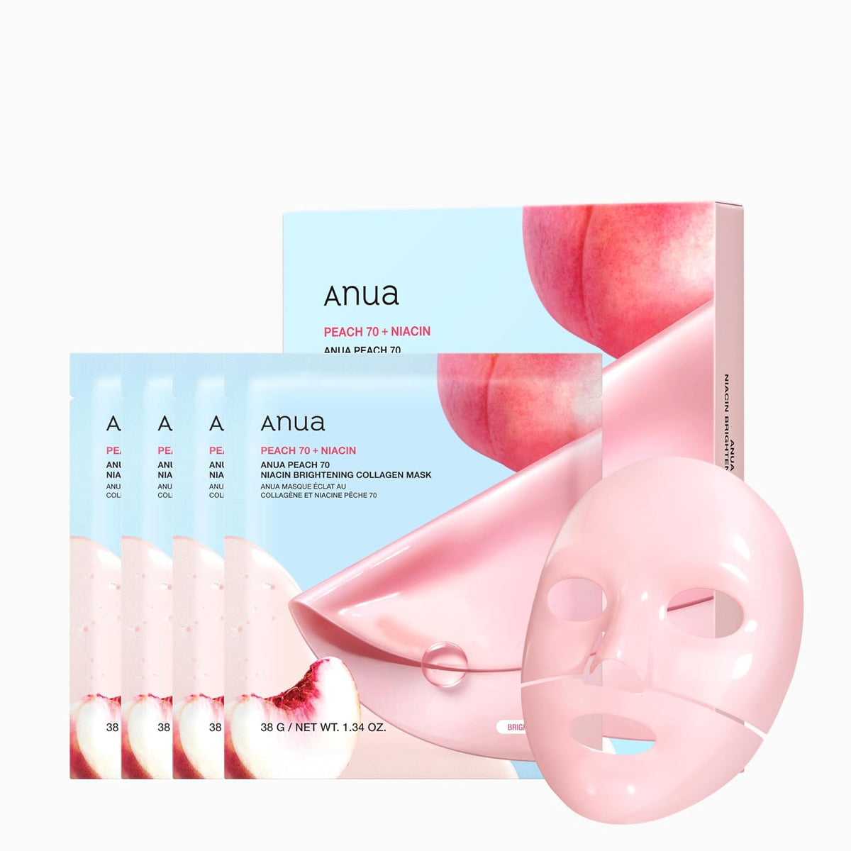 ANUA Peach 70 Niacin Brightening Collagen Mask - Snipetell
