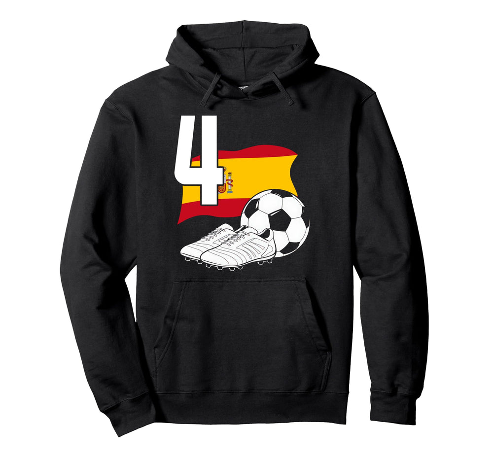 4 Soccer Birthday Gift Soccer Fan Hoodie - Aesthetic Graphic Men Women