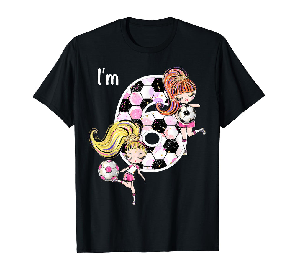 Soccer 6Th Birthday Party 6 Year Old T-Shirt - Custom Art Print Men Women