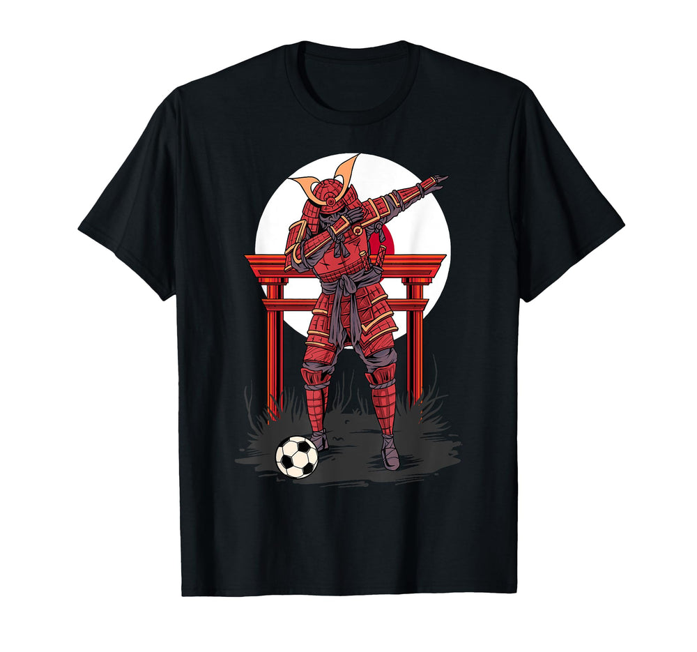 Dabbing Samurai Soccer Dab Football T-Shirt - Minimalist Print Unisex