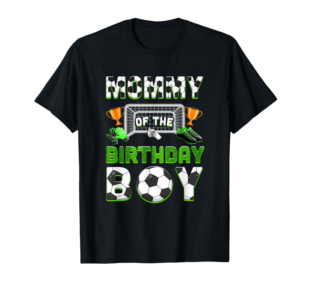 Mommy Birthday Soccer Family Matching T-Shirt - Graphic Print for Adults