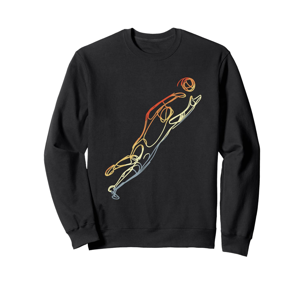 Soccer Goalkeeper Sketch Sweatshirt - Aesthetic Graphic Unisex