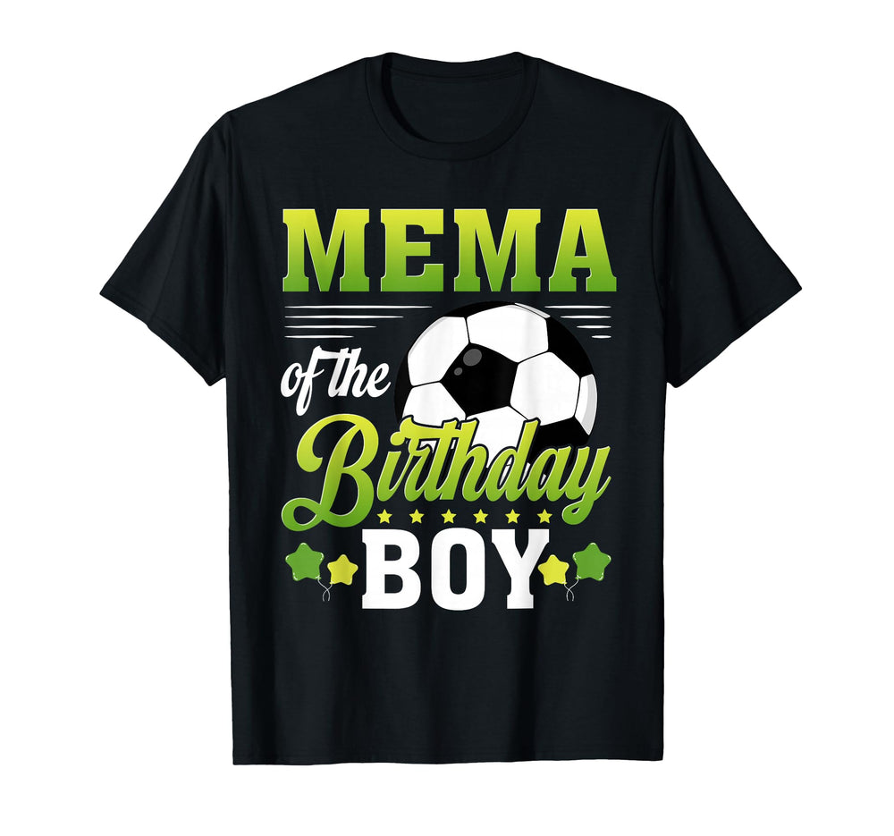 Mema Birthday Soccer Player Bday Party T-Shirt - Trendy Graphic for Adults