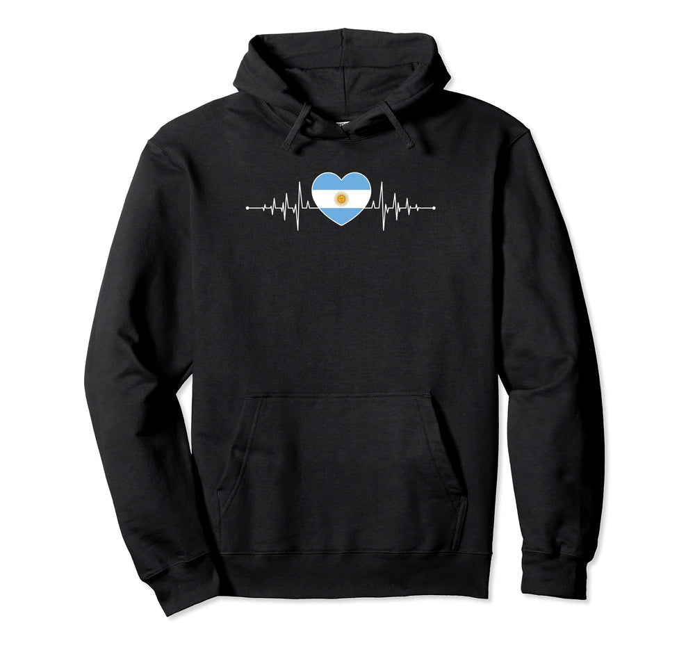 Argentina Heartbeat Argentinian Flag Hoodie - Streetwear Style Unisex