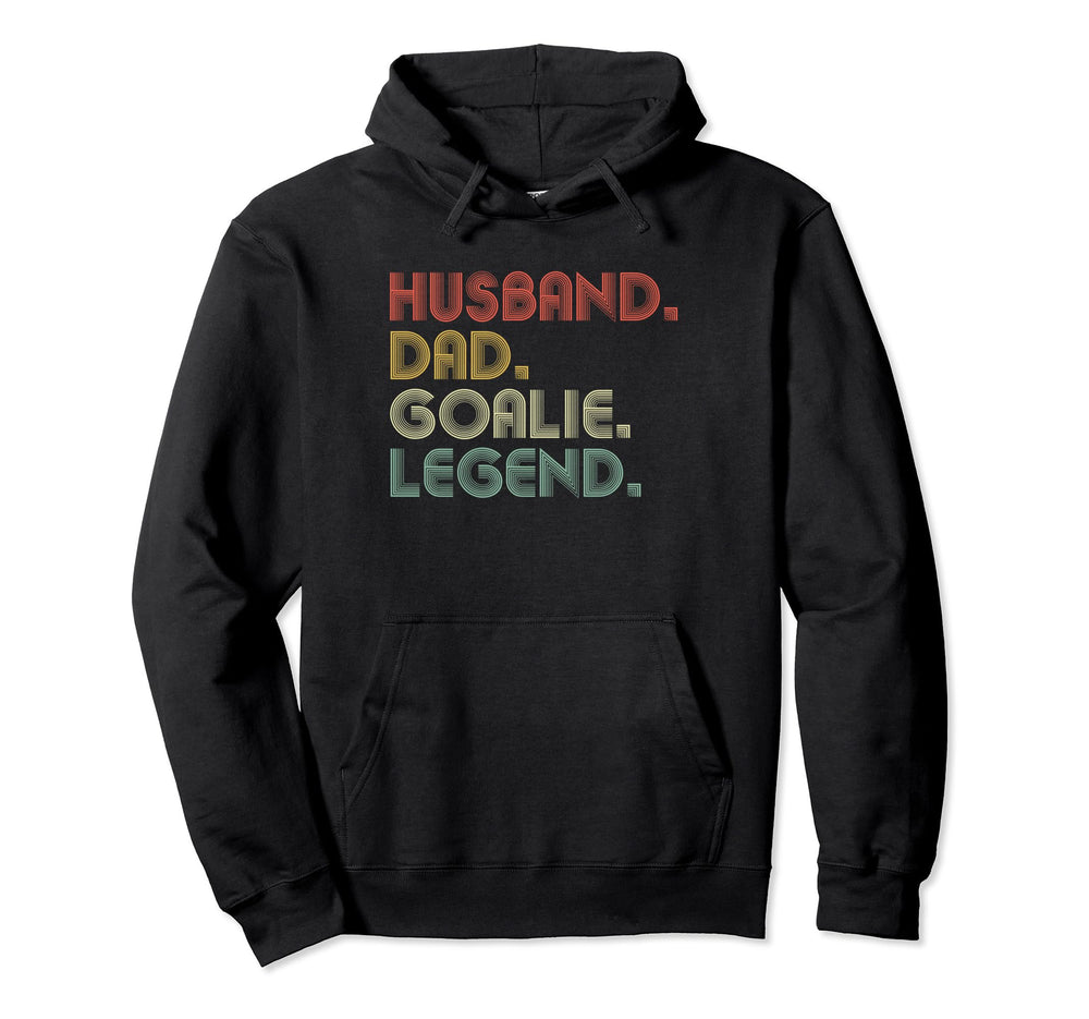 Husband Dad Goalie Funny Goalkeeper Hoodie - Custom Art Print for Adults