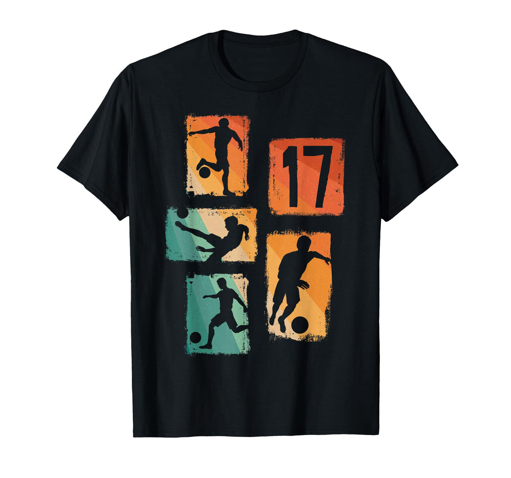 17Th Birthday Soccer Player Football T-Shirt - Custom Art Print Men Women