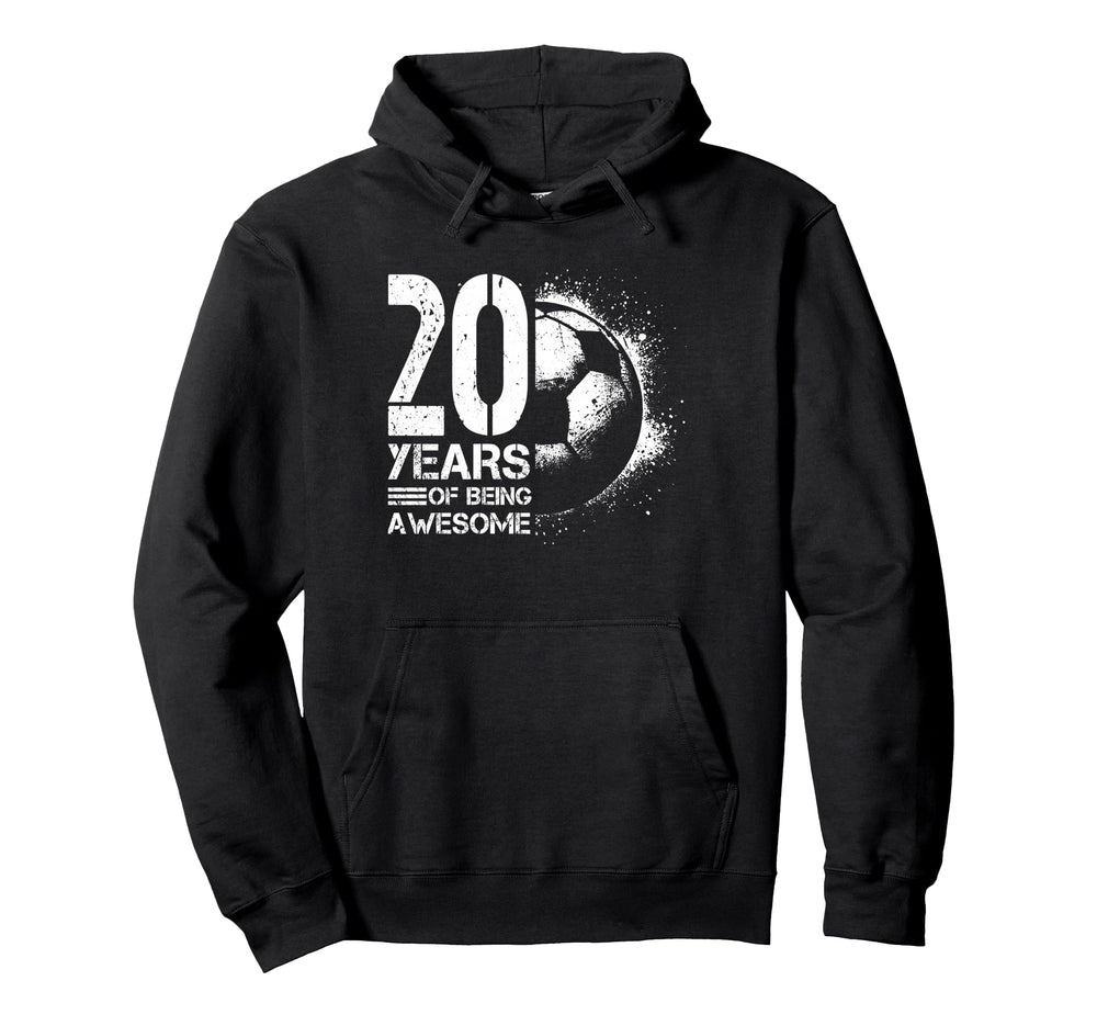 20Th Birthday Soccer Player Football 20 Hoodie - Unique Graphic for Adults