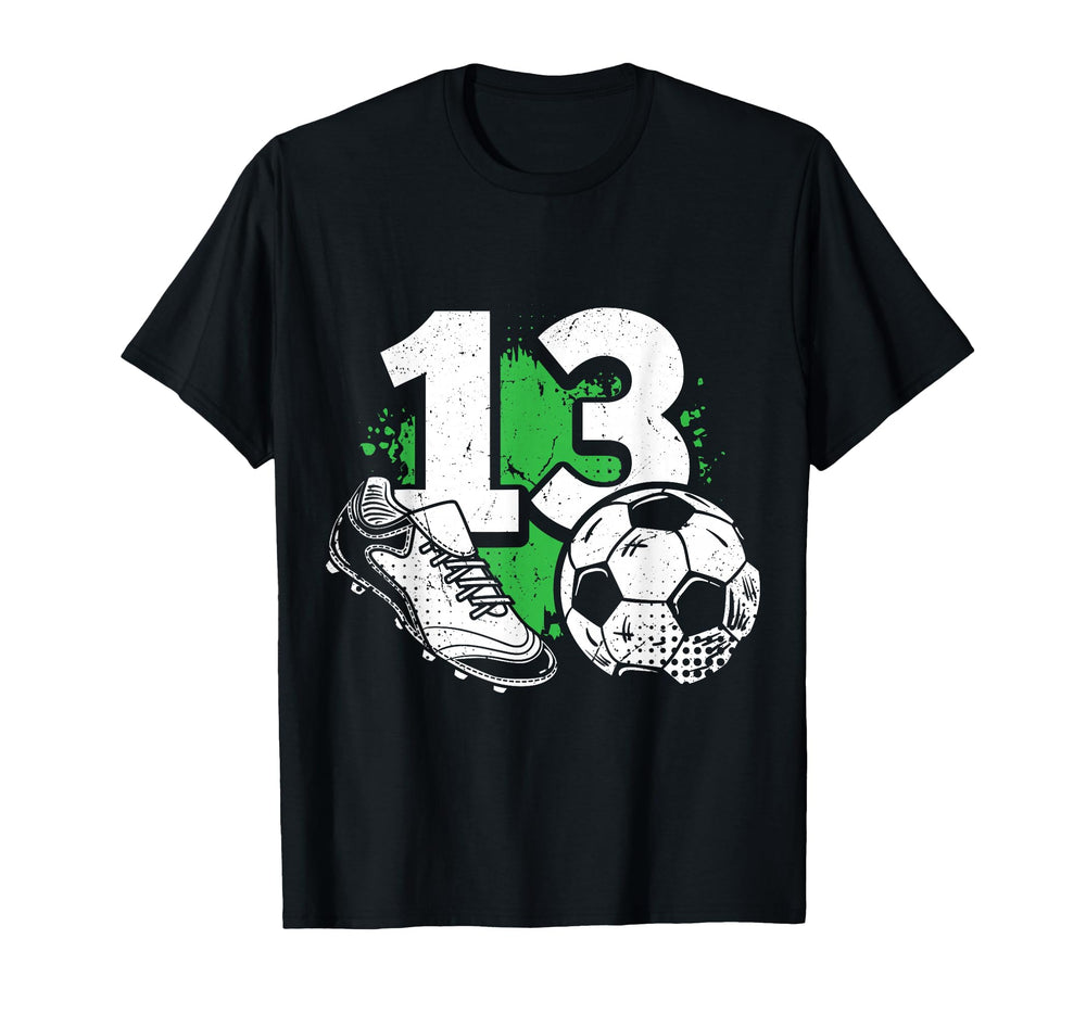 13Th Birthday Soccer Player Football T-Shirt - Unique Graphic for Adults
