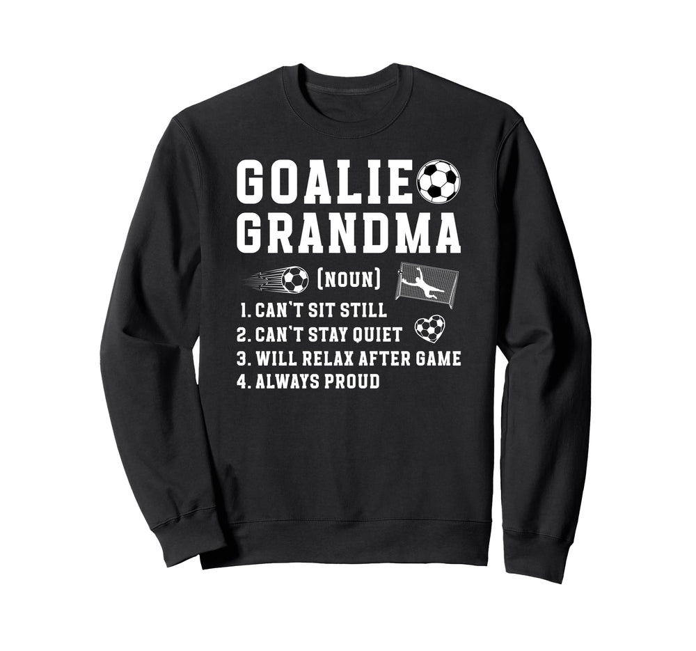 Soccer Goalie Grandma Definition Sweatshirt - Minimalist Print for Adults