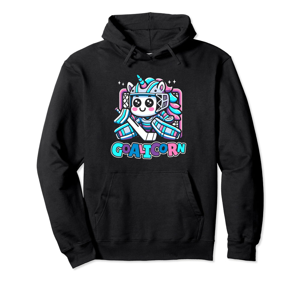 Unicorn Goalkeeper Ice Hockey Goalie Hoodie - Aesthetic Graphic for Adults