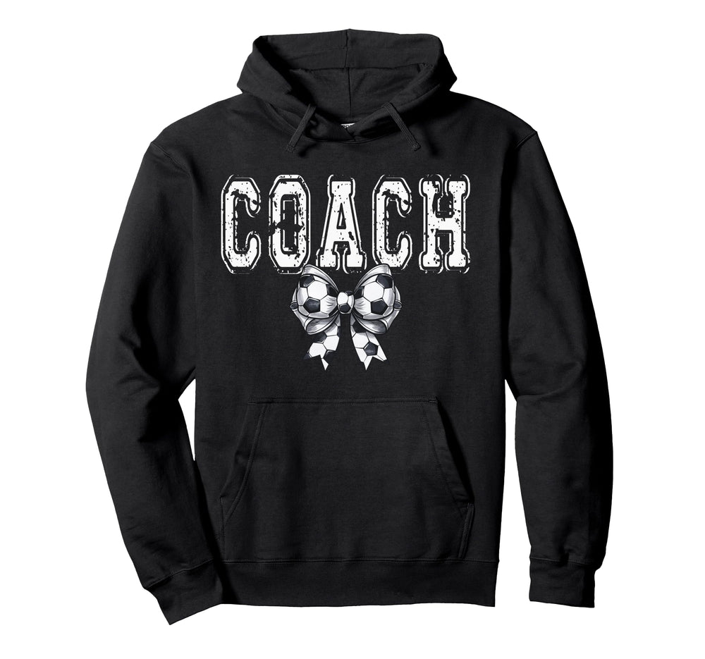 Coquette Soccer Coach Spirit Hoodie - Minimalist Print Unisex