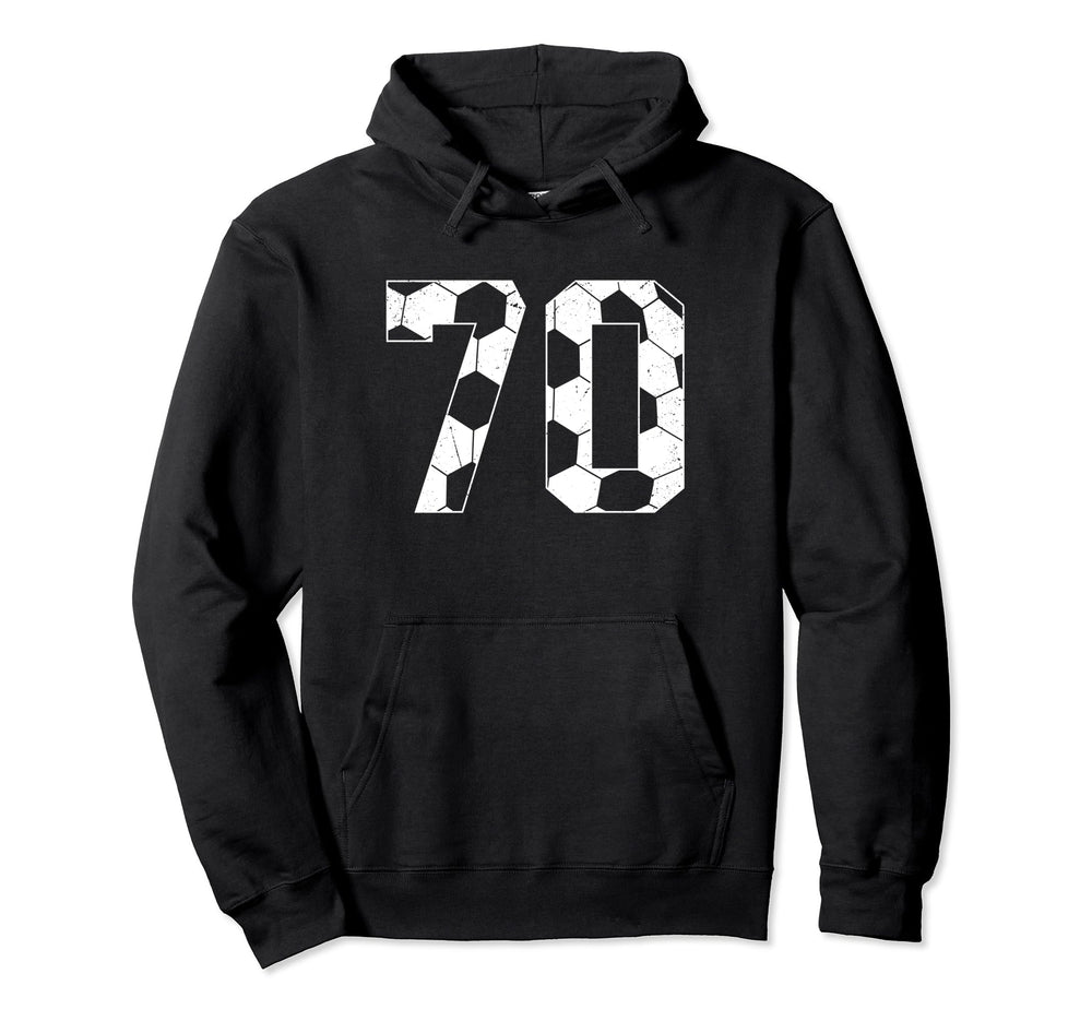 70Th Birthday Soccer Player Football 70 Hoodie - Aesthetic Graphic Unisex