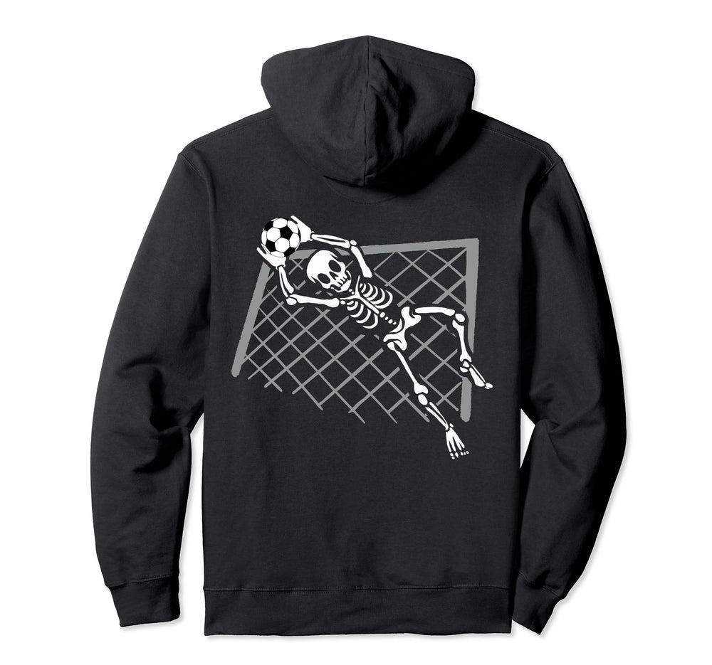 Skeleton Goalkeeper Soccer Goalie Sports Hoodie - Graphic Print for Adults