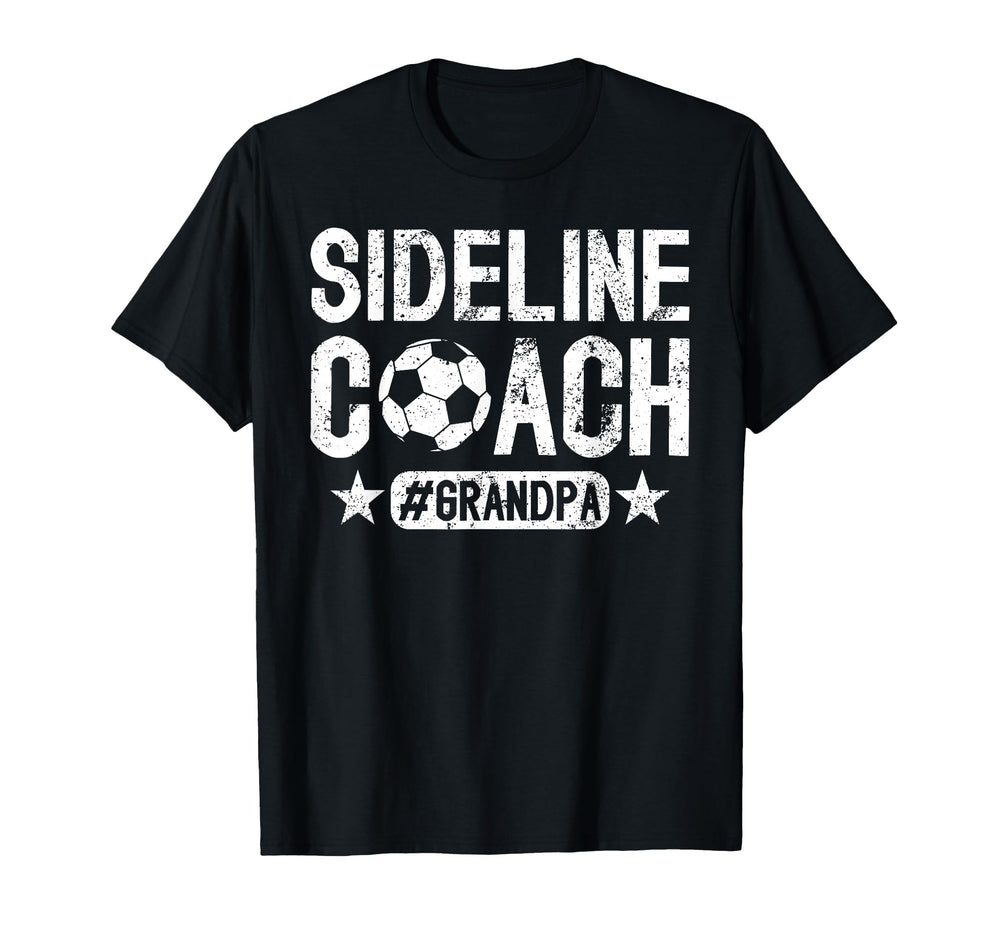 Sideline Coach Soccer Grandpa T-Shirt - Aesthetic Graphic for Adults