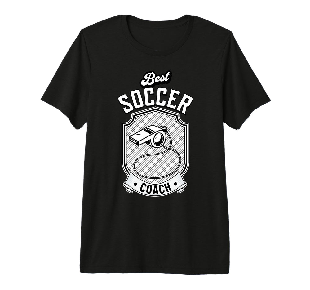 Fun Gift Best Soccer Coach Tri Blend T-Shirt - Novelty Apparel Men Women