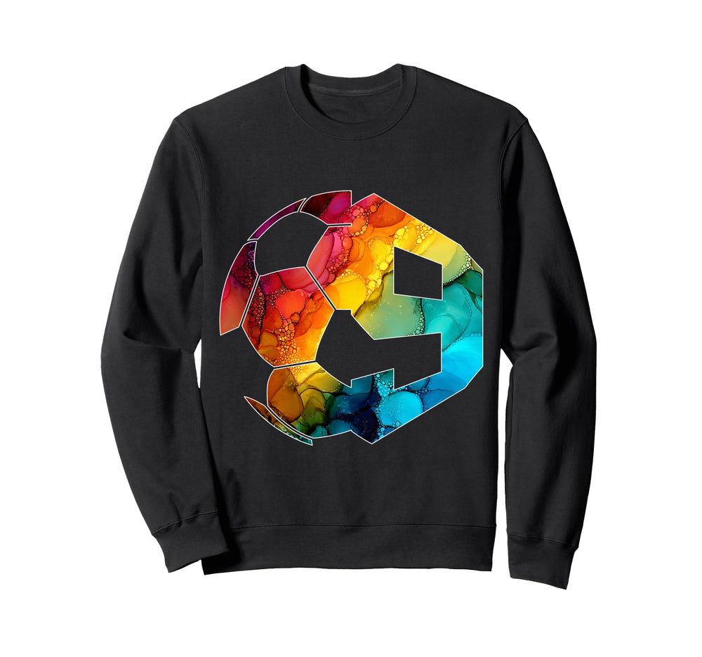 Number 9 Years Soccer 9Th Birthday Sweatshirt - Streetwear Style Unisex