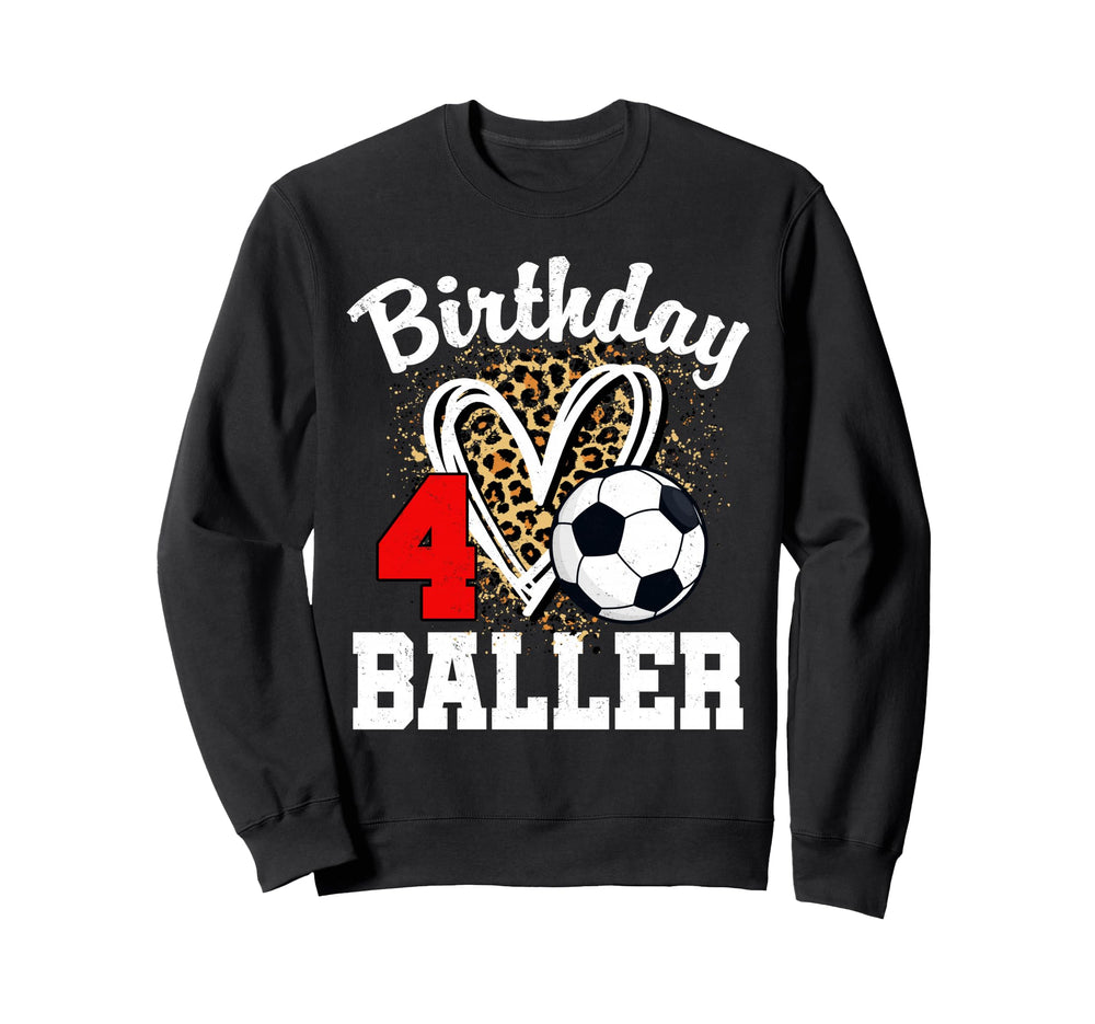 4Th Birthday Baller 4 Year Old Sweatshirt - Casual Everyday Wear Unisex
