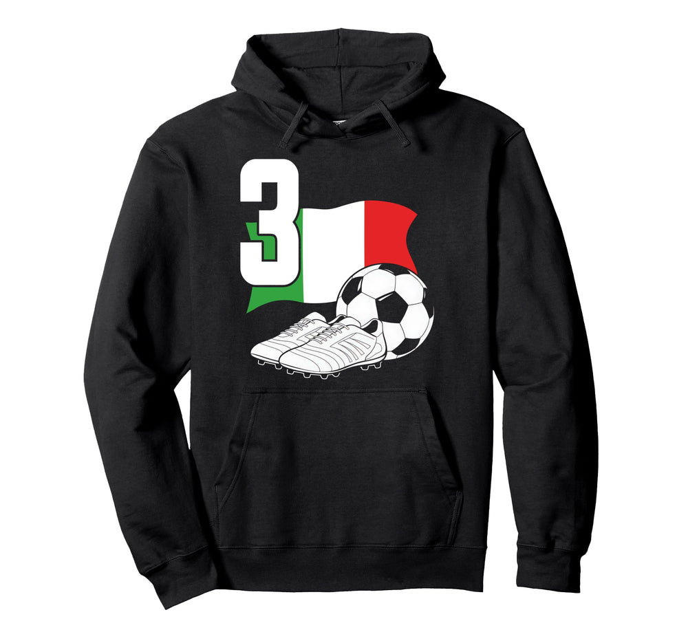 3 Soccer Birthday Gift Soccer Fan Hoodie - Novelty Apparel Men Women