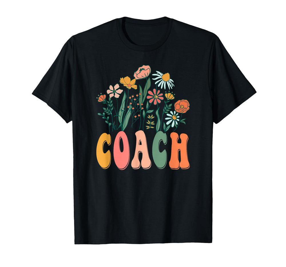 Groovy Floral Coach Wildflower Tees T-Shirt - Graphic Print for Adults