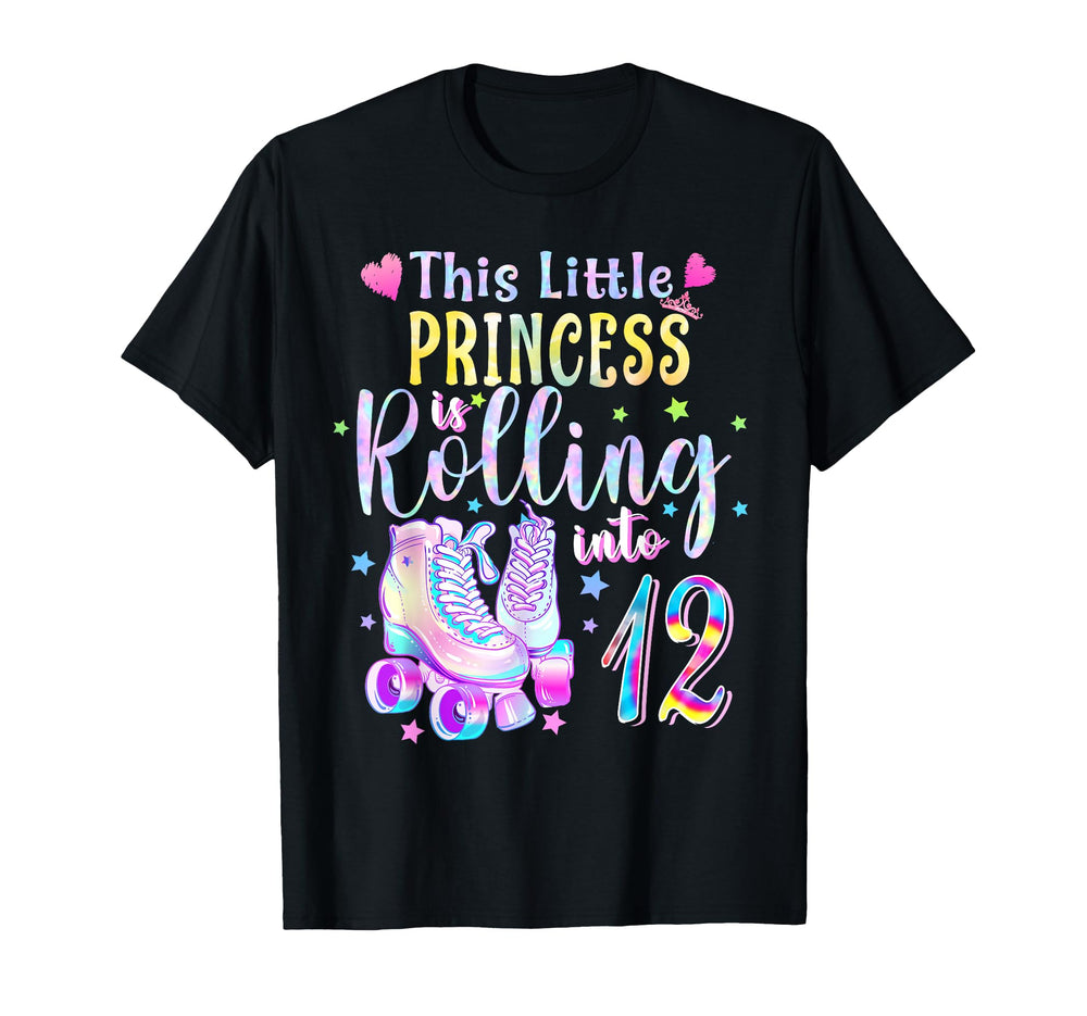 This Little Princess Rolling Into 12 T-Shirt - Fun Novelty Design Unisex