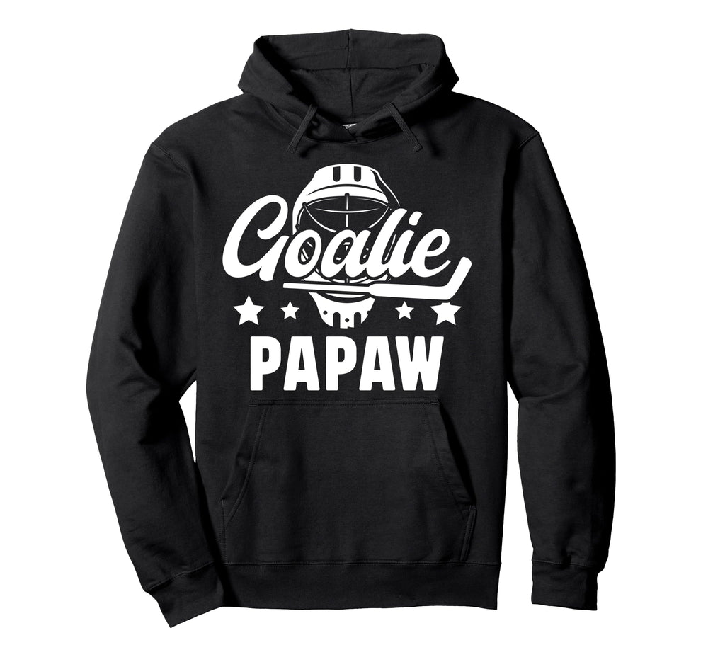 Ice Hockey Goalie Papaw Ice Hockey Hoodie - Unique Graphic Men Women