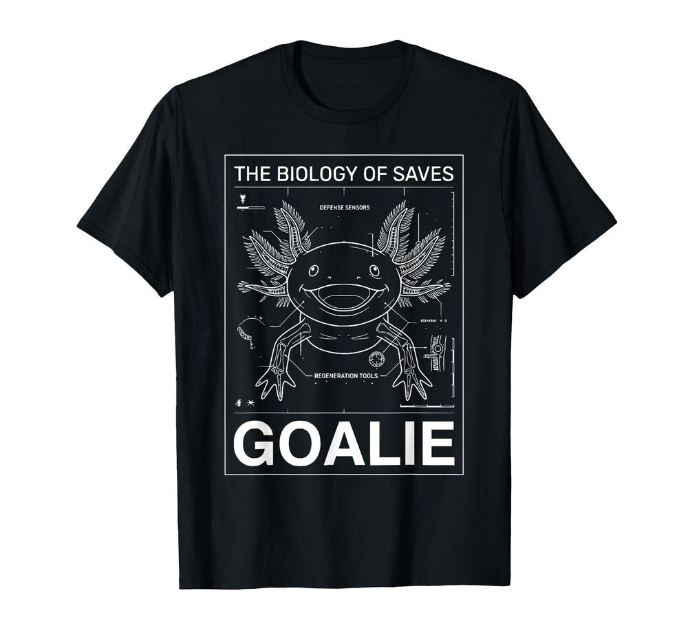 Biology Saves Axolotl Goalie Soccer T-Shirt - Aesthetic Graphic Men Women