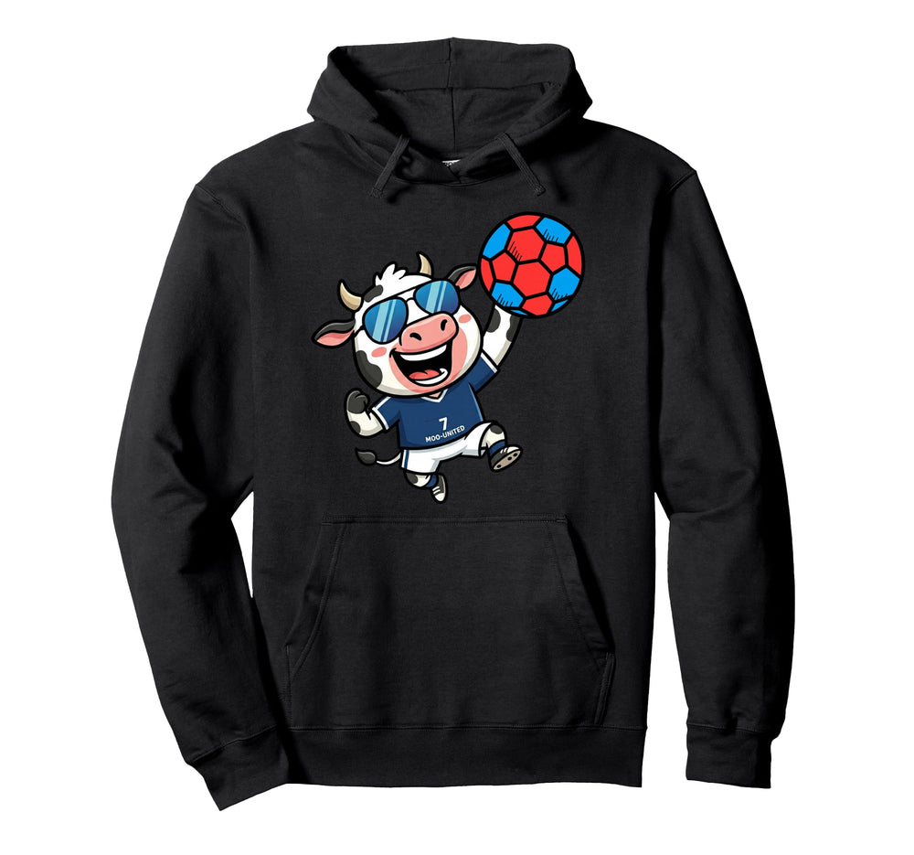 Moo United 7 Soccer Cow Athlete Fun Hoodie - Streetwear Style Men Women
