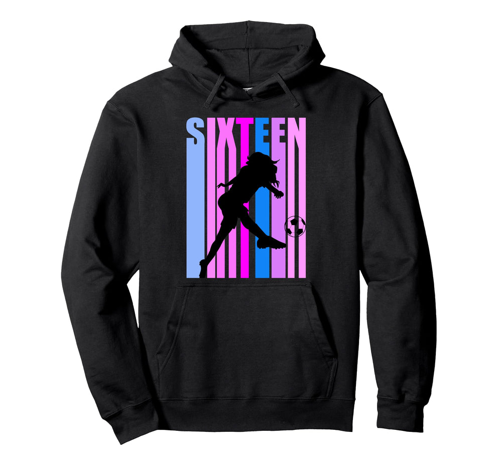 16Th Soccer Birthday Goals Score Plays Hoodie - Graphic Print Men Women