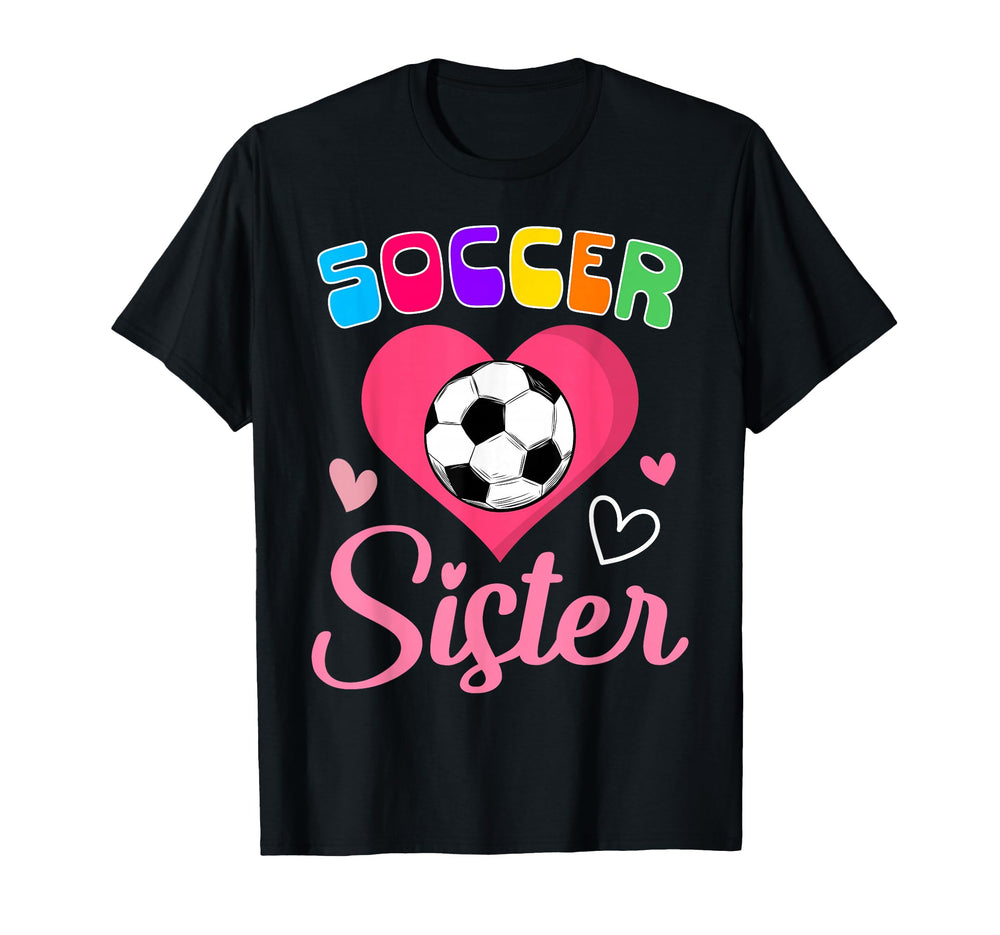 Soccer Sister Heart T-Shirt - Aesthetic Graphic Men Women